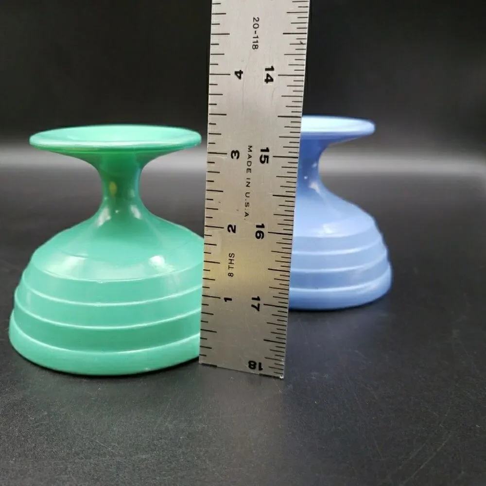 Vtg Hazel Atlas Moderntone Platonite 4pc Pastel Mixed Set Blue Green Yellow Pink